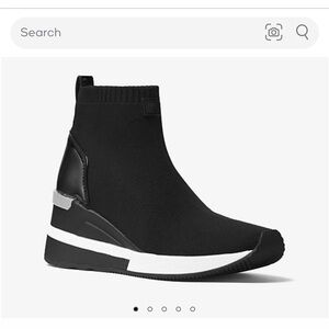 Women's Black Wedge Sneakers